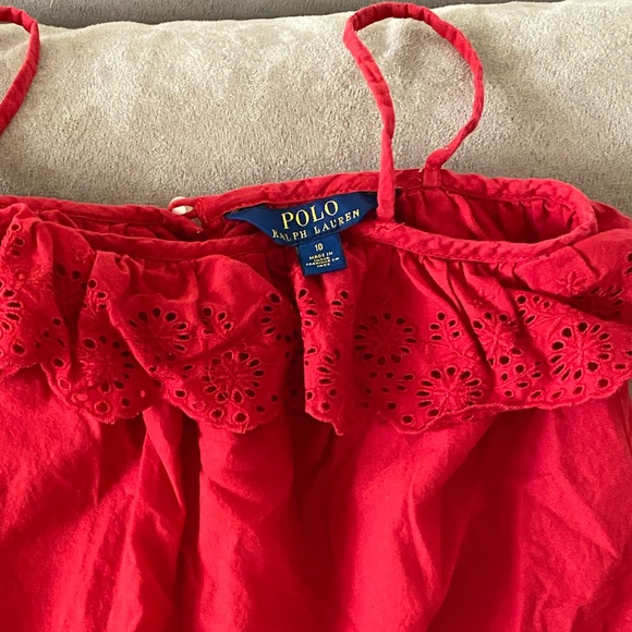 Polo Ralph Lauren Girls (kids) Red Tank/Blouse - Picture 2 of 3